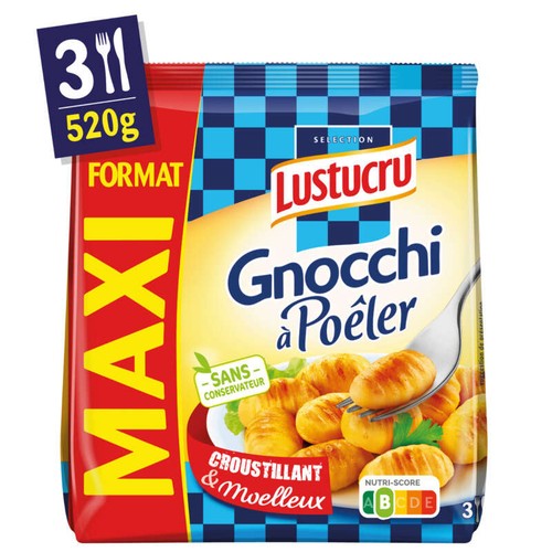 Lustucru Gnocchi à poêler format maxi 520g
