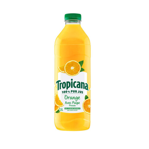 Tropicana Pur Jus d'Orange avec Pulpe la Bouteille de 1,5L