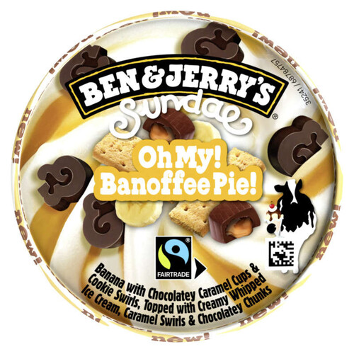 Ben & Jerry's Sundae Oh My Banoffee Pie! Banane Chocolat 353g