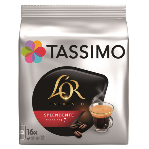Tassimo Café L'Or Espresso Splendente intensité 7 x16 dosettes 112g