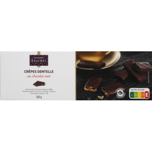 Monoprix Gourmet Crêpes dentelle au chocolat noir 100g
