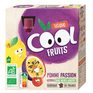 [Par Naturalia] Vitabio Cool Compote Fruits Pomme Passion 4x90g
