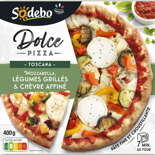 Sodebo Dolce Pizza Toscana Chèvre Légumes Grilles 400g