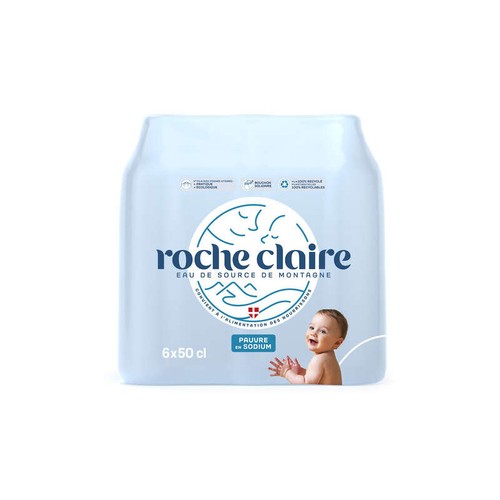 Roche Claire Eau de source de Montagne 6x50cl
