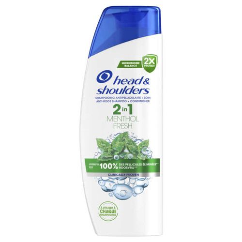 Head & Shoulders menthol fresh 2en1 shampoing antipelliculaire 300ml