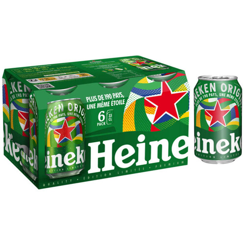 Heineken Bière Blonde 5% Canettes 6x33cl