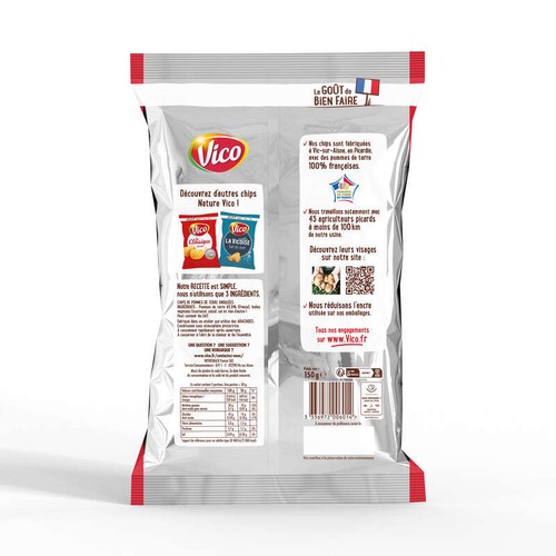 Vico Chips Extra Craquantes Nature 150g