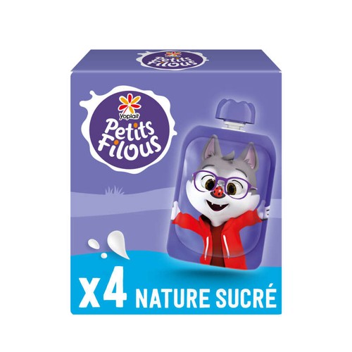 Petits Filous Yaourt Enfant Brassé Nature Sucré 4x85g