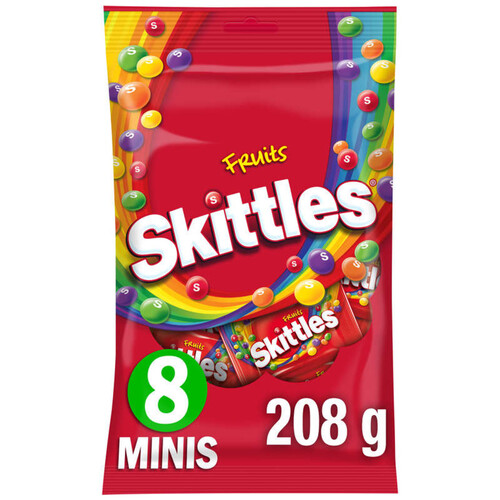 Skittles Bonbons Fruits Multi sachets 208g