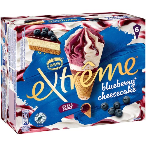 Extrême Cône glacé Myrtille Cheesecake x6