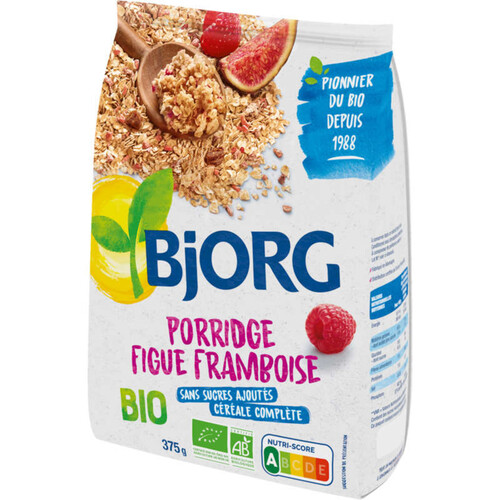 Bjorg Porridge à la framboise et au figues bio 375g