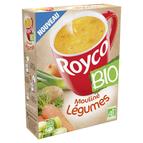 Royco Soupe Mouliné légumes Bio 3x18,0g