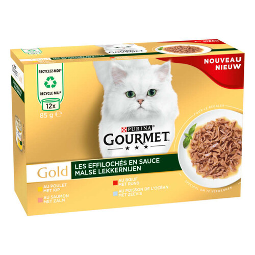 Purina Gourmet les Effilochés en Sauce 12x85g