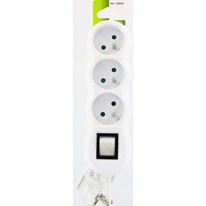 Trefilaction Bloc 3 Prises 16A Avec Interrupteur Blanc