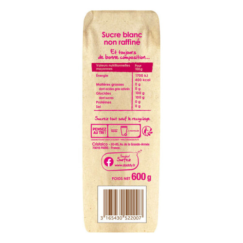 Daddy Sucre en Poudre en Sachet 600g