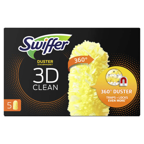 Swiffer Duster 3D Clean - Recharges pour plumeau - Attrape et