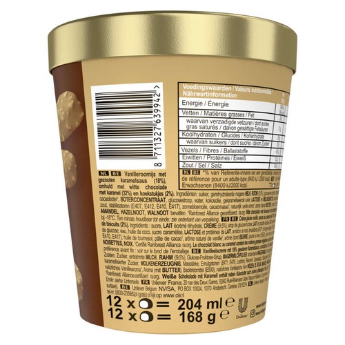 Magnum Glace Bonbon Gold Caramel Billionaire x12 168g