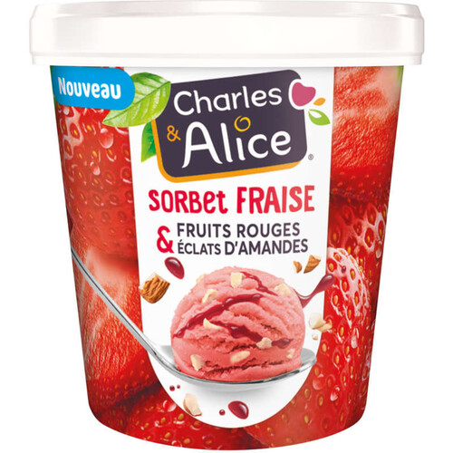 Charles & Alice Sorbet fraise fruit rouge 450ml