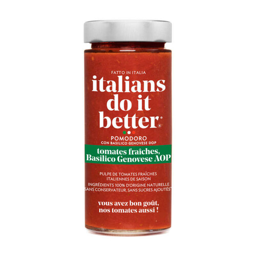 Italians Do It Better Sauce Tomates fraîches et basilic 290g