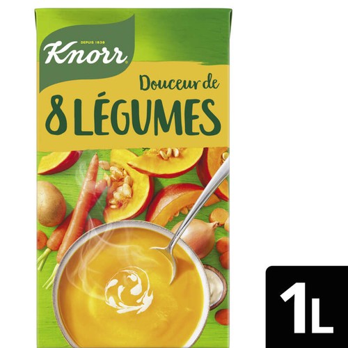 Knorr Soupe Douceur de 8 à la crème fraiche française Légumes 1L