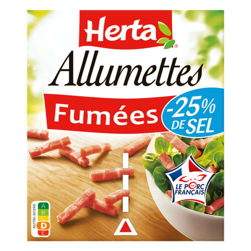 Herta Allumettes fumées -25% de sel 2x75g