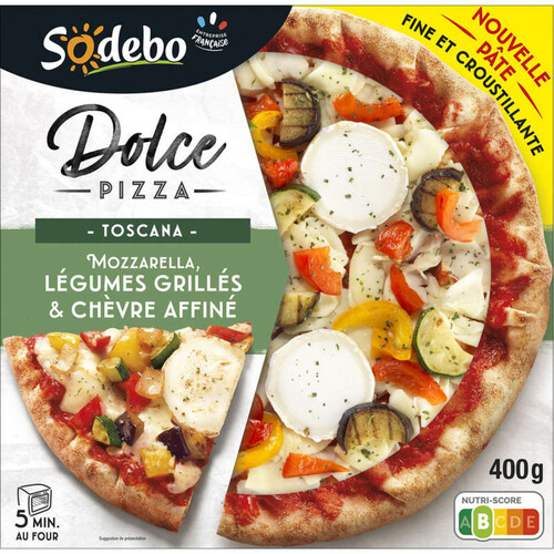 Sodebo Dolce Pizza Toscana Chèvre Légumes Grilles 400g