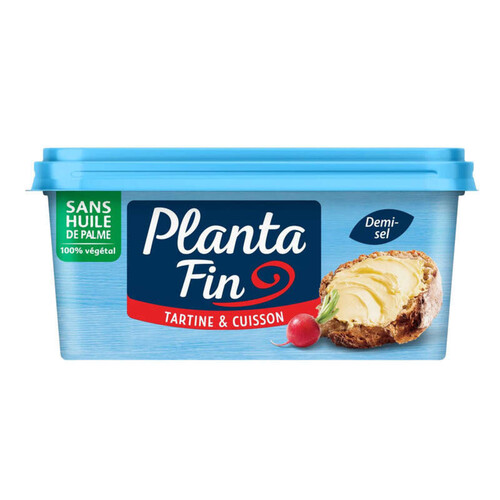 Planta Fin margarine demi-sel 100% végétal 450g