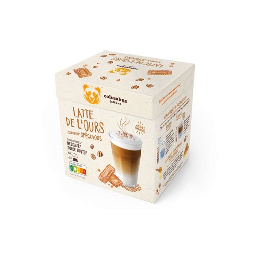 Columbus Capsules Doce Gusto latte Ours Spéculos x12
