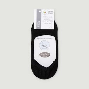 Monoprix Femme Protège-Pieds X2 Spécial Ballerine Noirs TU