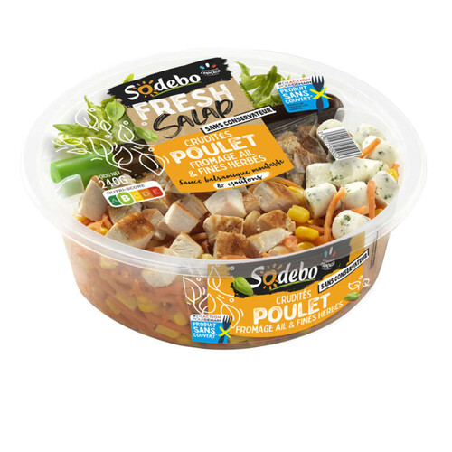 Sodebo Fresh Salad Poulet Sans Conservateur 240g