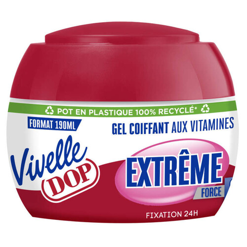 Vivelle Dop Gel Coiffant aux Vitamines Fixation Extrême 190ml