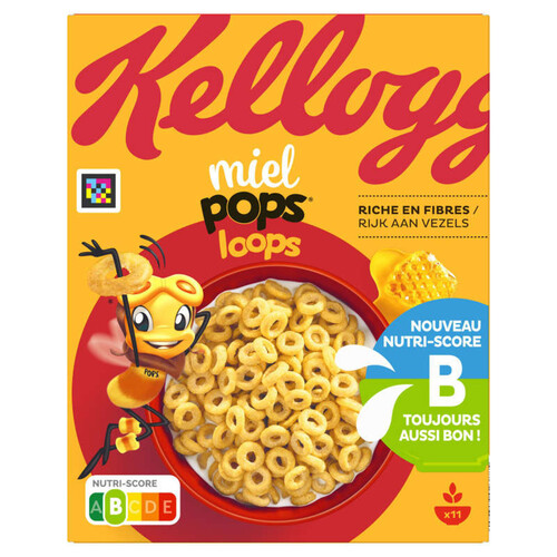 Kellogg's Céréales Miel Pops Loops 330g