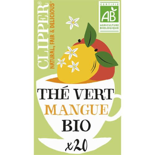 Clipper Thé Vert Mangue Bio 20 sachets 35g