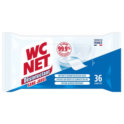 WC Net Lingettes Désinfectantes sans Javel x36