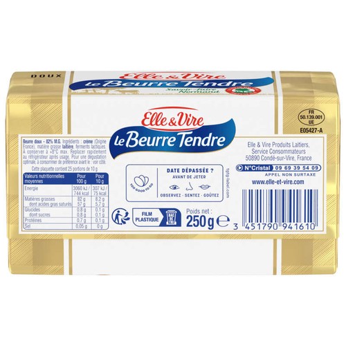 Elle & Vire Beurre Tendre Doux 250g
