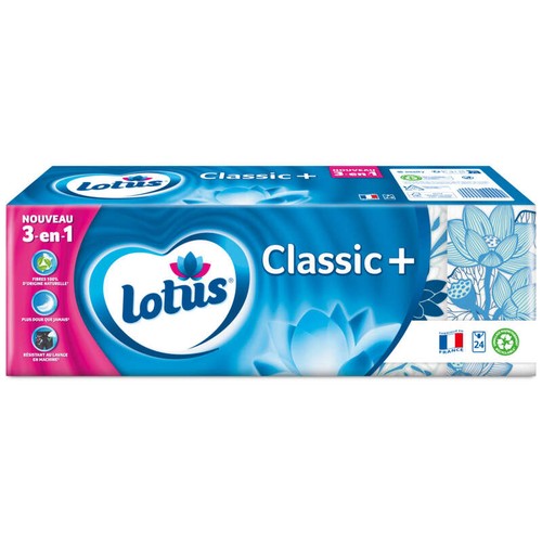 Lotus classic+ etuis mouchoirs x24