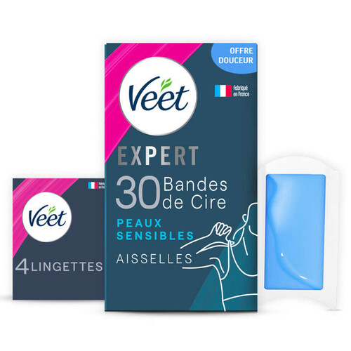 Veet expert bandes de cire aisselles x30