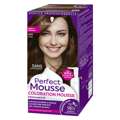 Perfect Mousse Coloration Permanente Cheveux Noisette 668