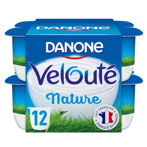 Danone Velouté Yaourt Brassé Nature 12x125g