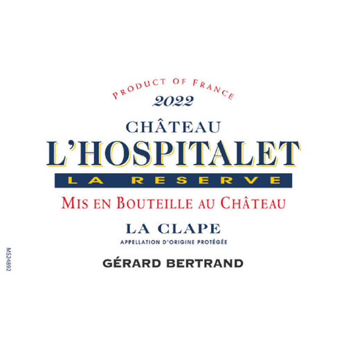 Château L’Hospitalet la réserve Vin rouge Aop 75cl