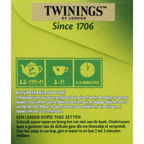 Twinings Thé Vert Citron Intense 25 Sachets 50g