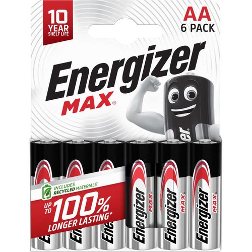 Energizer Piles AlcalinesMax Aa/Lr6, Pack De 6
