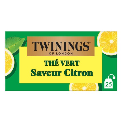 Twinings Thé Vert Citron Intense 25 Sachets 50g