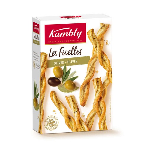 Kambly Biscuits Apéritifs Ficelles Olives 100g