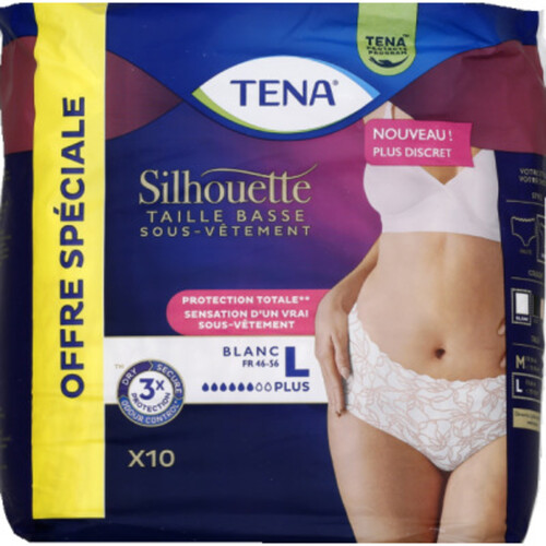 Tena Culotte Fuite Urinaire Blanc Taille L x10