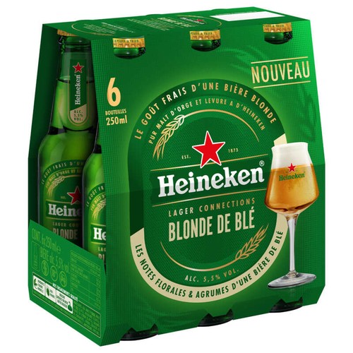 Heineken Lager Connections Biere Blonde de Blé 6x25cl