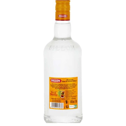 Dillon rhum agricole blanc 43° bouteille de 70cl