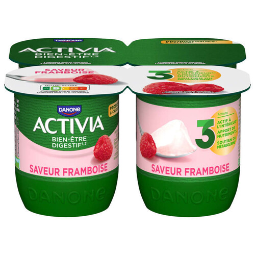 Activia Yaourt Bifidus Saveur Framboise 4x125g