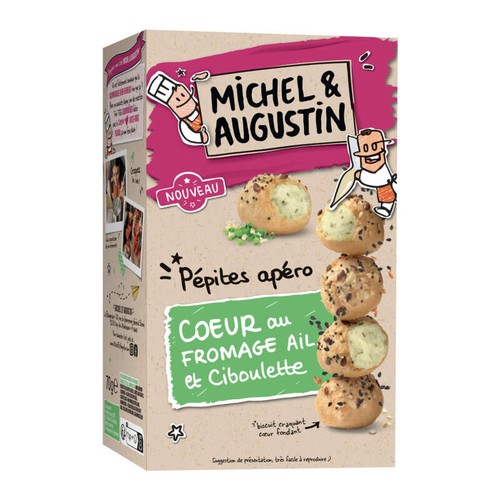 Michel & Augustin Pépites apéro fromage ail 70g