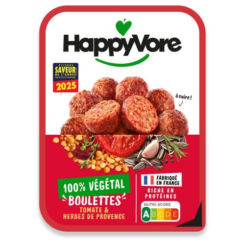 Happyvore Boulettes végétales & gourmandes 180g